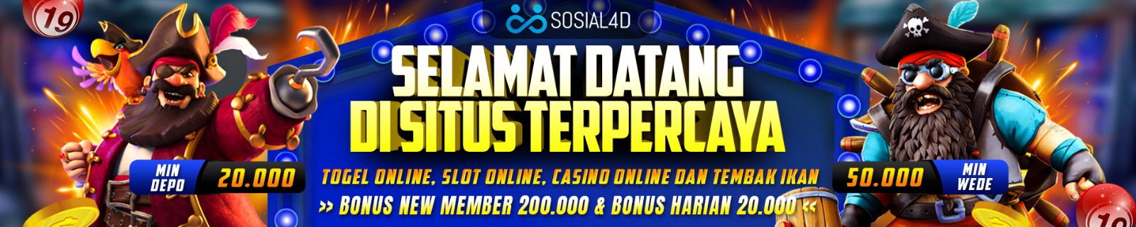 SOSIAL4D Agen Togel, Casino Slot Terpercaya